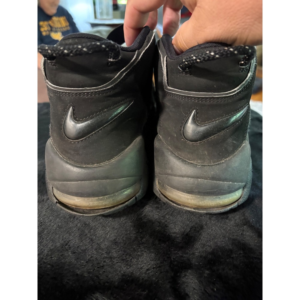 Nike Air More Uptempo 96 Triple Black Mens Basketball Shoes 414962-004 Size 12 - Picture 2 of 4